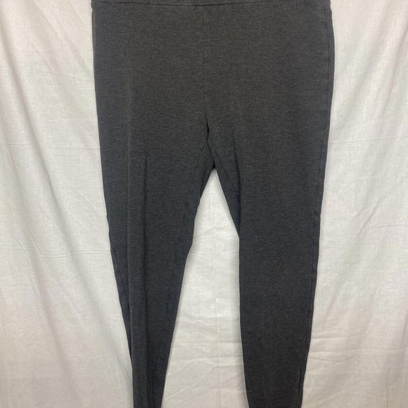 LOFT Pants - Loft Womens Dress Pants Leggings Wide Band L Gray Ankle Thick Comfort Business